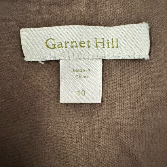 Garnet Hill Floral A-line Lined Skirt Cotton Size 10 - Picture 4 of 5